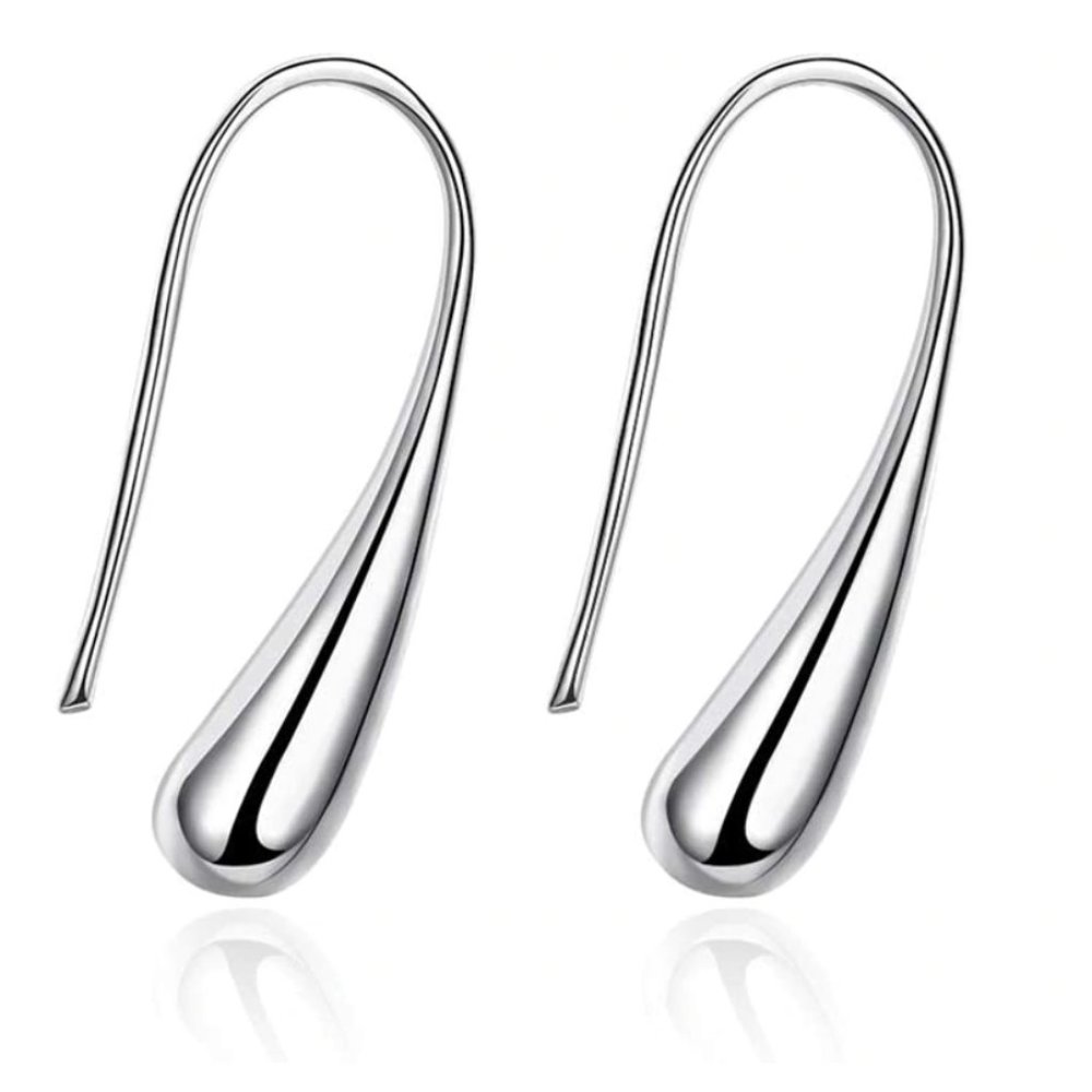 925 Silver Water Drop Earrings - Picture 4 of 11
